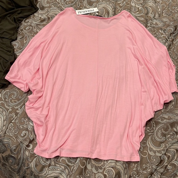 Women’s dolman sleeve pink top Made By Johnny Medium NWT - Picture 4 of 6
